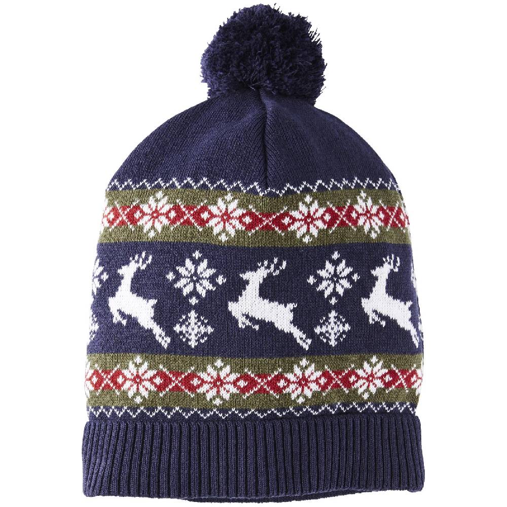 Jan Vanderstorm Mütze THIM dunkelblau gemustert