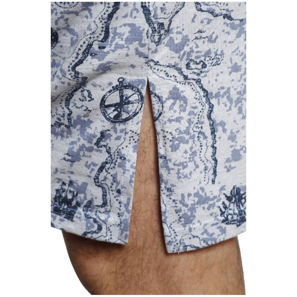 Jan Vanderstorm Nachthemd UNNI Blau Gemustert