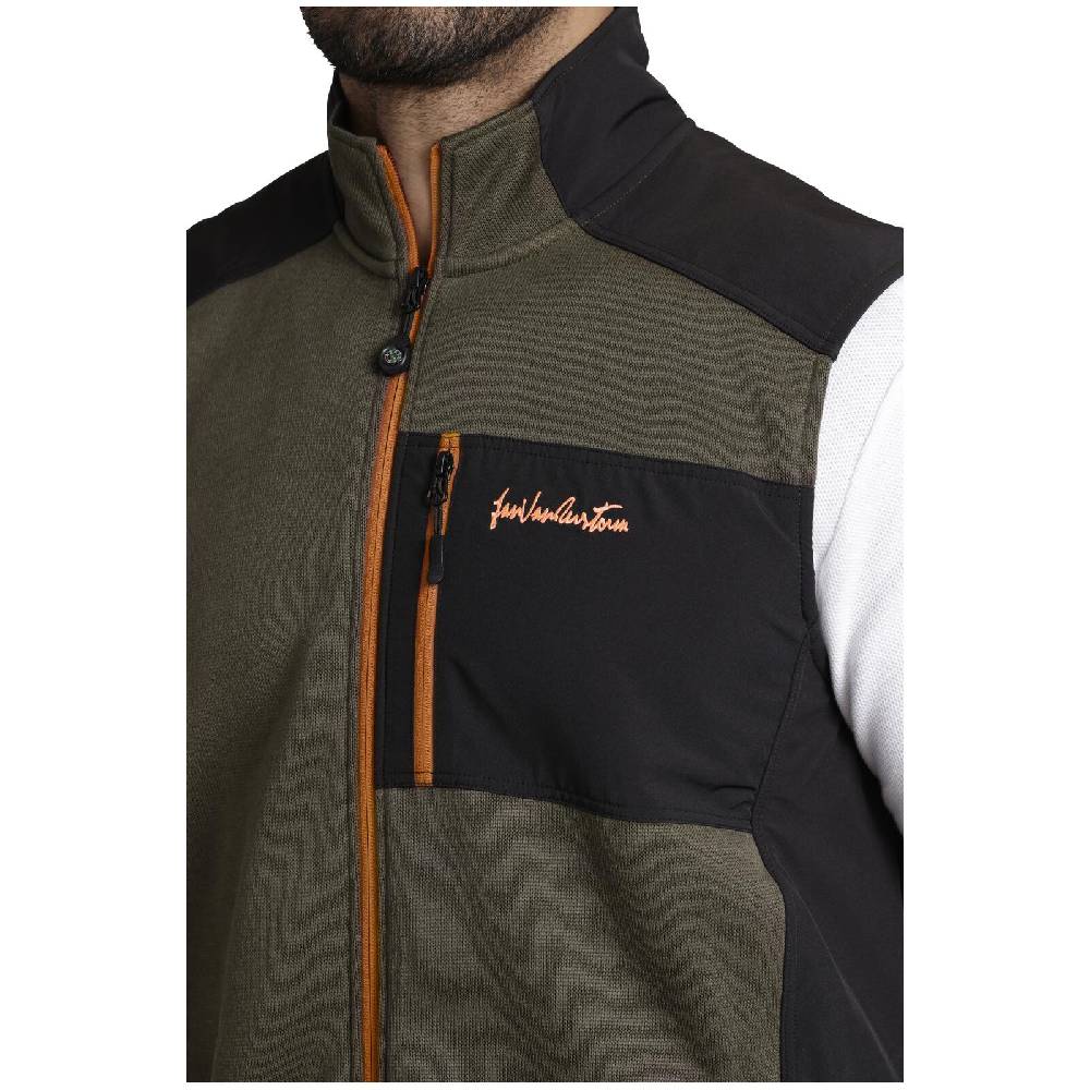 Jan Vanderstorm Outdoorweste ADALWOLF Oliv Schwarz