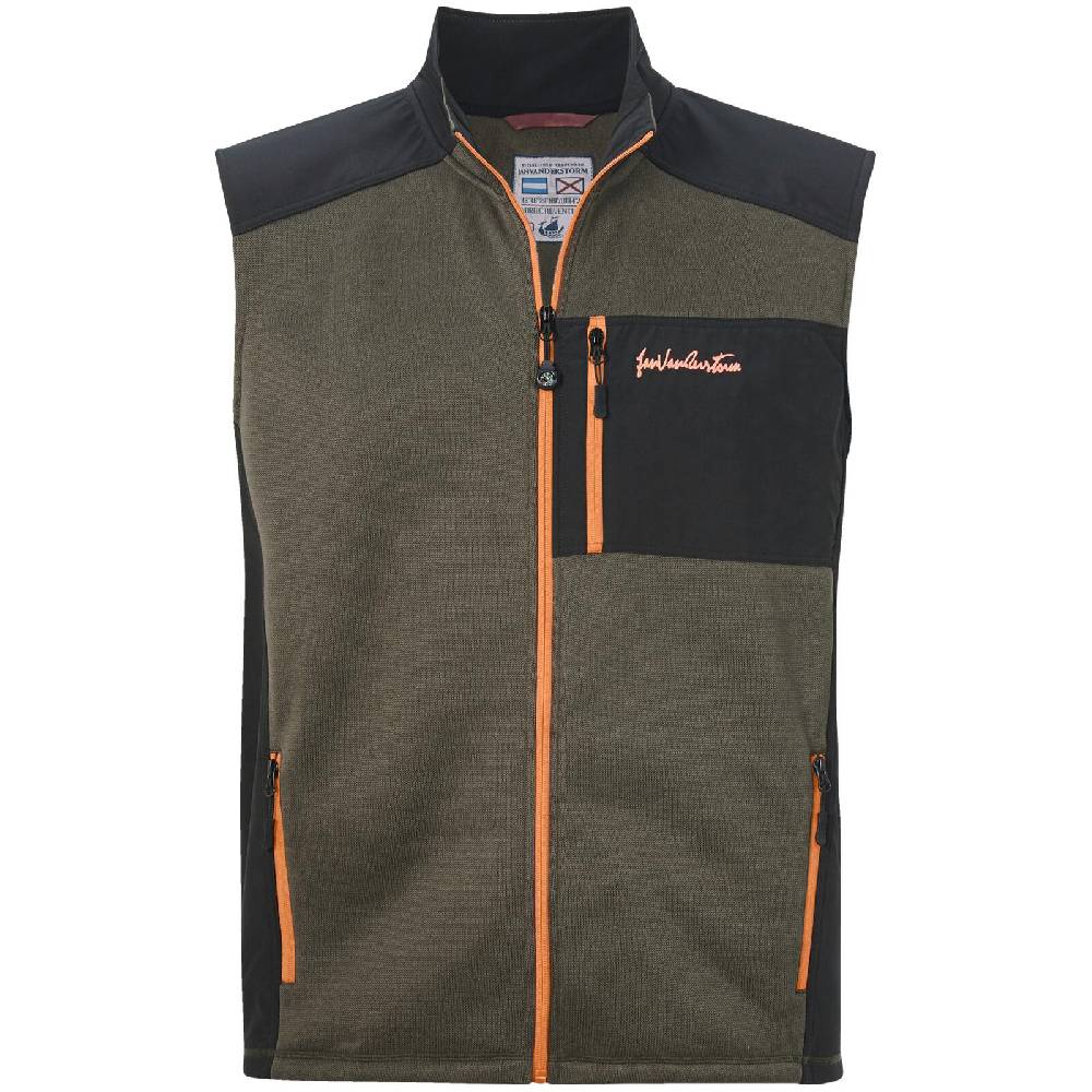 Jan Vanderstorm Outdoorweste ADALWOLF oliv schwarz