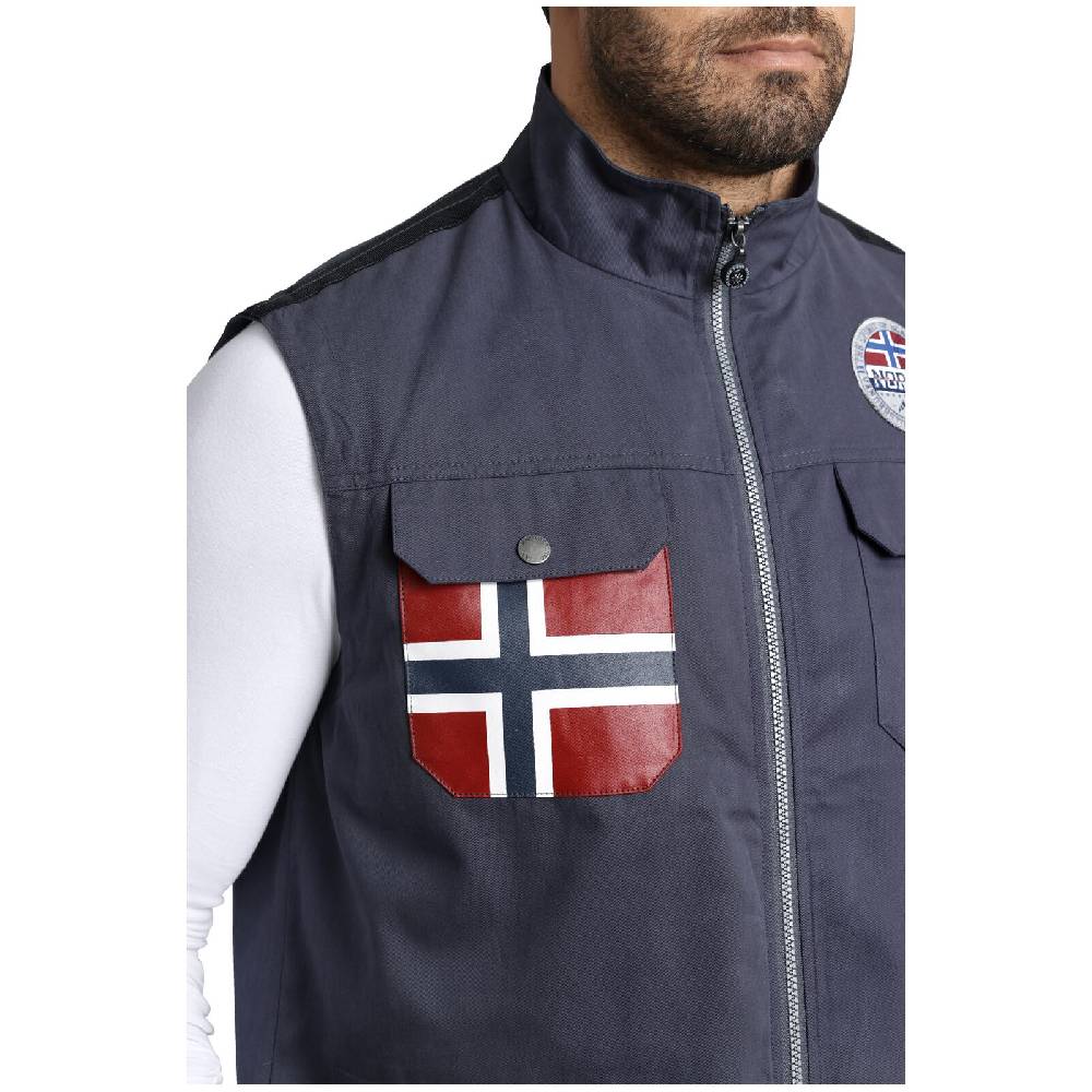 Jan Vanderstorm Outdoorweste RION Dunkelgrau