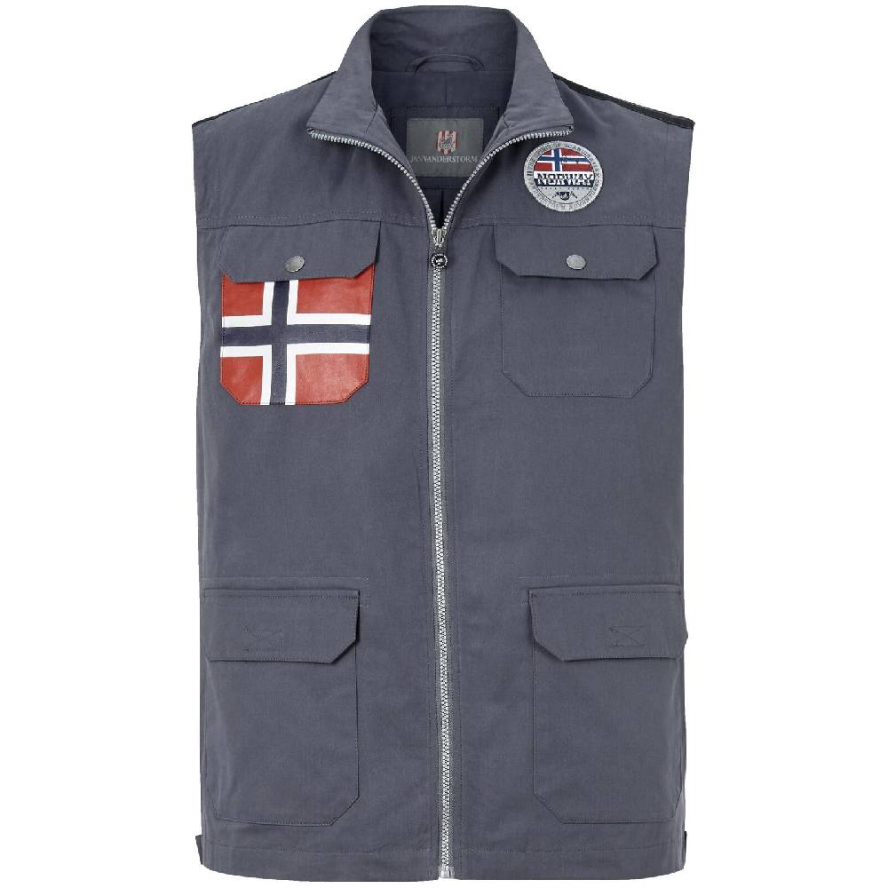 Jan Vanderstorm Outdoorweste RION dunkelgrau