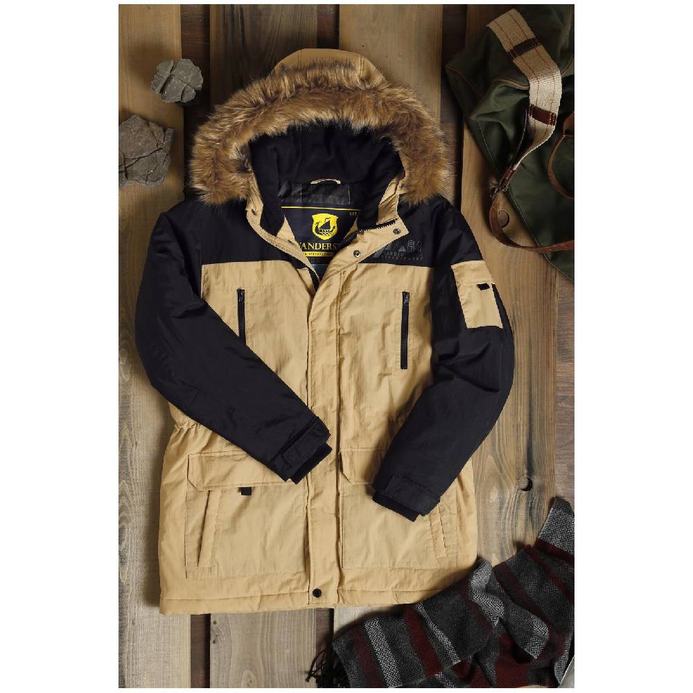 Jan Vanderstorm Parka JOKUM Beige Schwarz