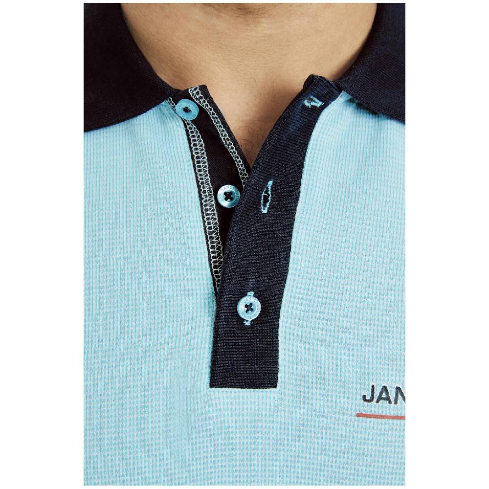 Jan Vanderstorm Poloshirt ALBERICH Türkis Melange