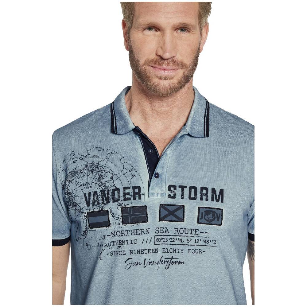 Jan Vanderstorm Poloshirt ANTHONIS Hellblau