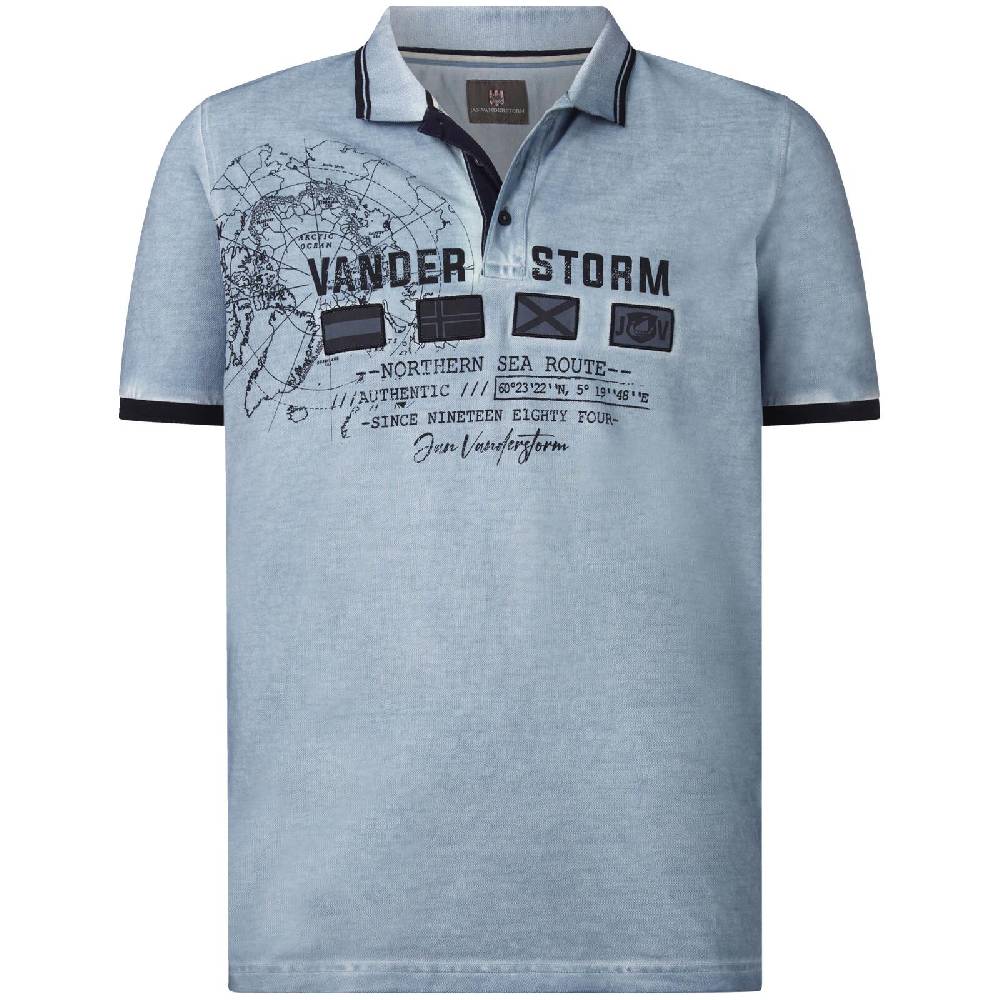 Jan Vanderstorm Poloshirt ANTHONIS hellblau