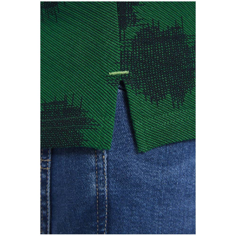 Jan Vanderstorm Poloshirt BEINT Grün Gemustert