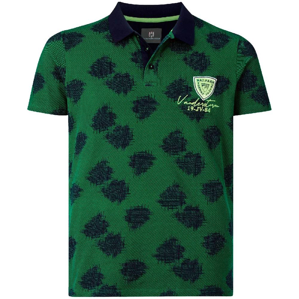 Jan Vanderstorm Poloshirt BEINT grün gemustert