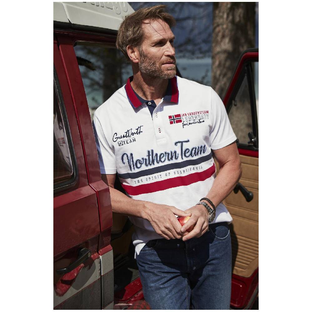 Jan Vanderstorm Poloshirt EINOJOHANI Weiß