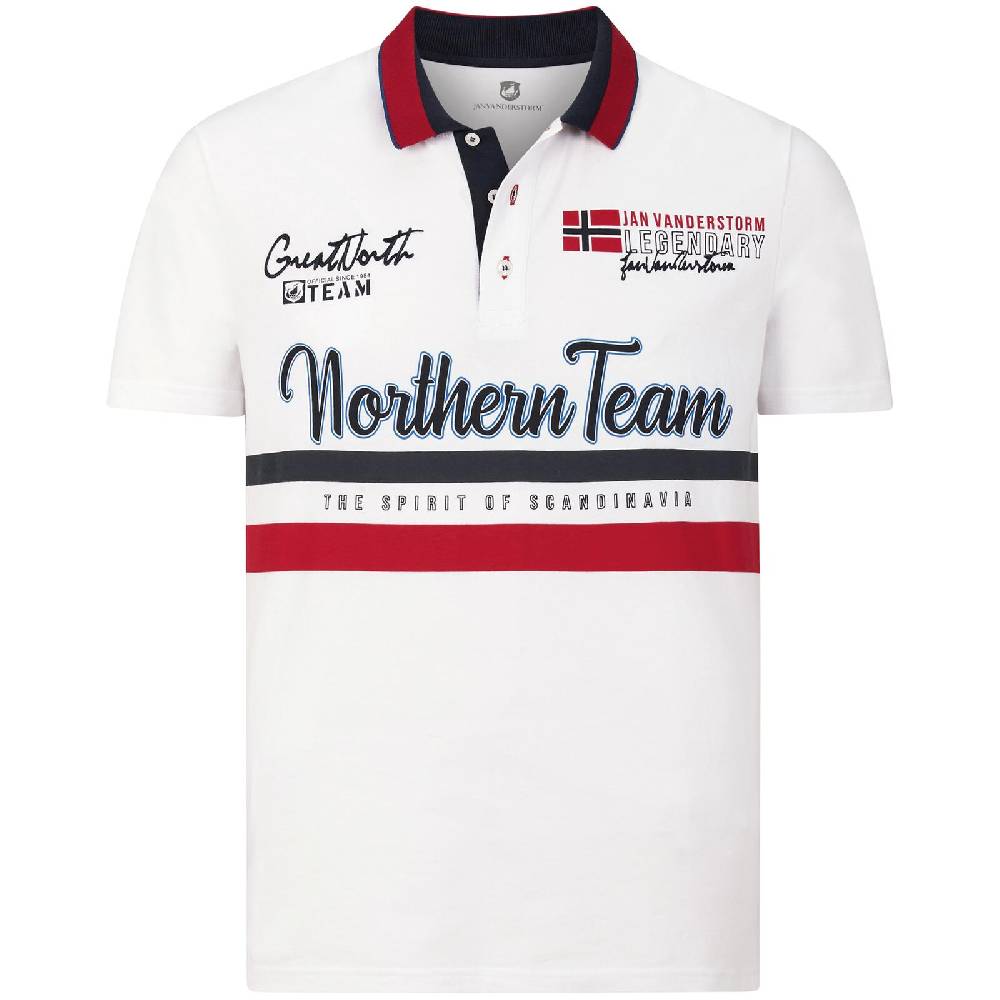 Jan Vanderstorm Poloshirt EINOJOHANI weiß