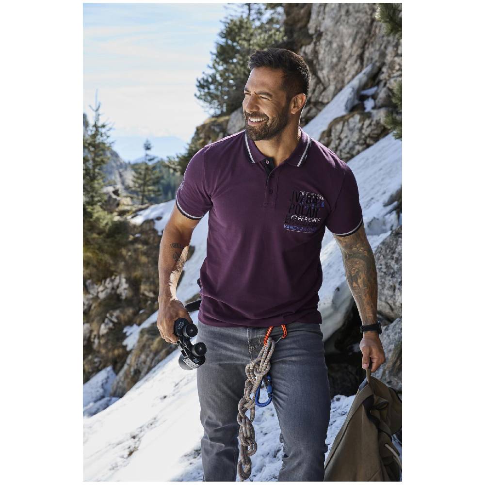 Jan Vanderstorm Poloshirt FRETU Dunkelrot