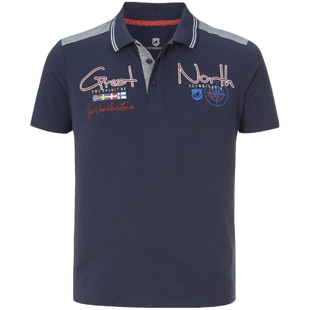 Jan Vanderstorm Poloshirt GAIDEMAR dunkelblau