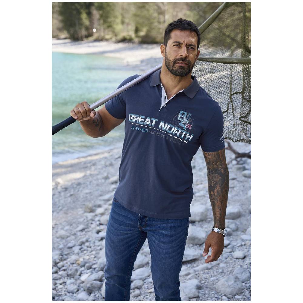 Jan Vanderstorm Poloshirt GIZUR Royal Blau