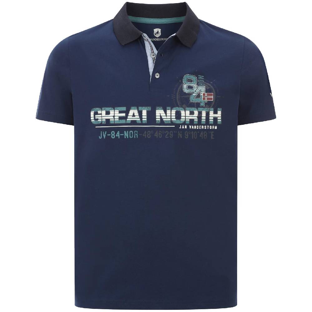 Jan Vanderstorm Poloshirt GIZUR royal blau