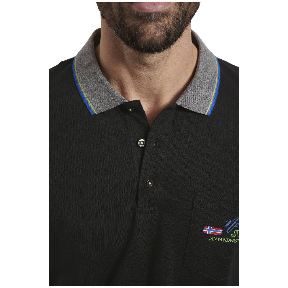 Jan Vanderstorm Poloshirt GRELS Schwarz