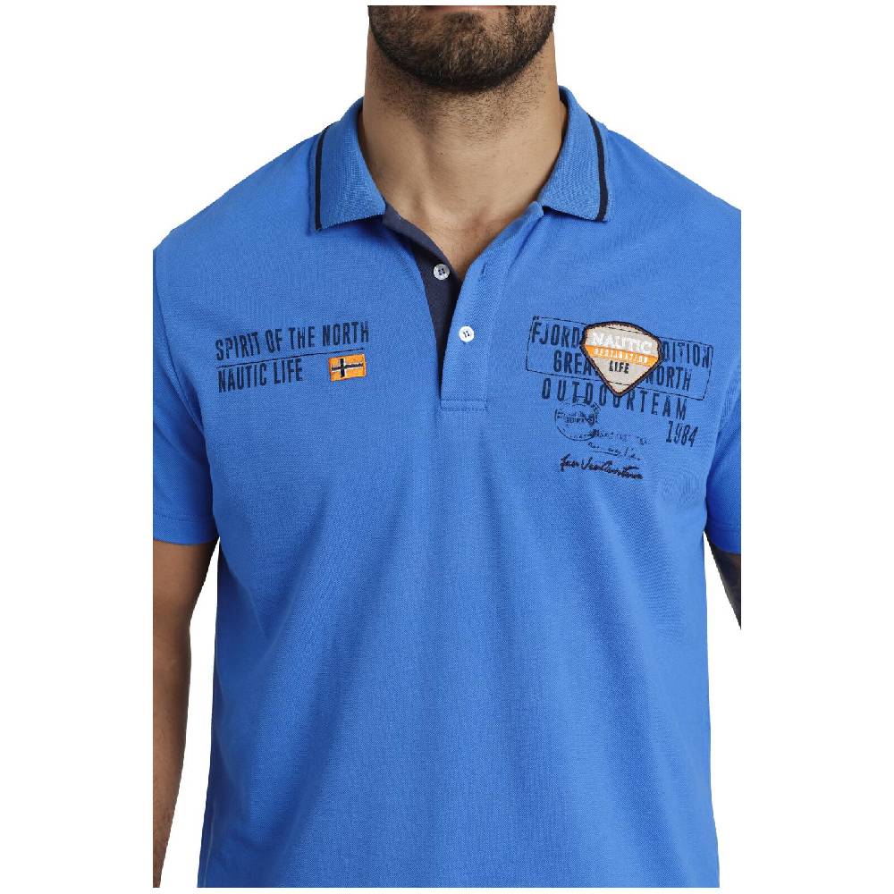 Jan Vanderstorm Poloshirt HALLFRED Blau