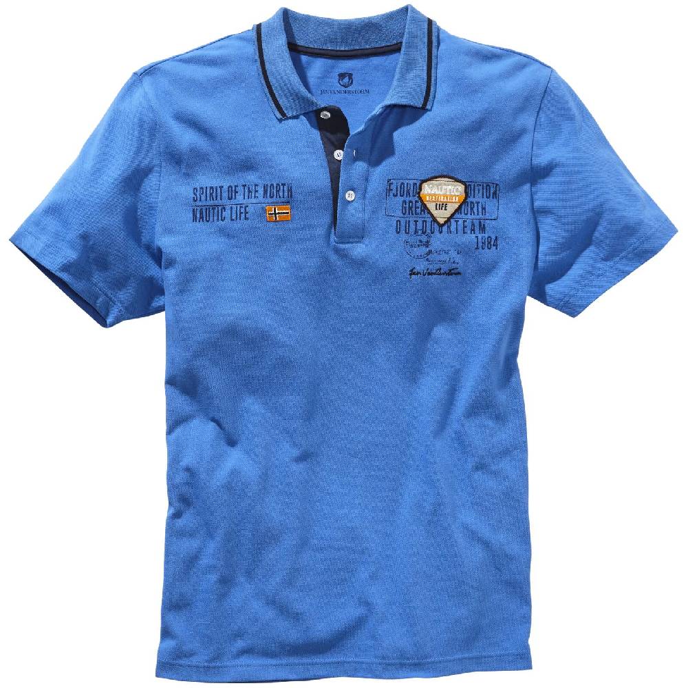 Jan Vanderstorm Poloshirt HALLFRED Blau
