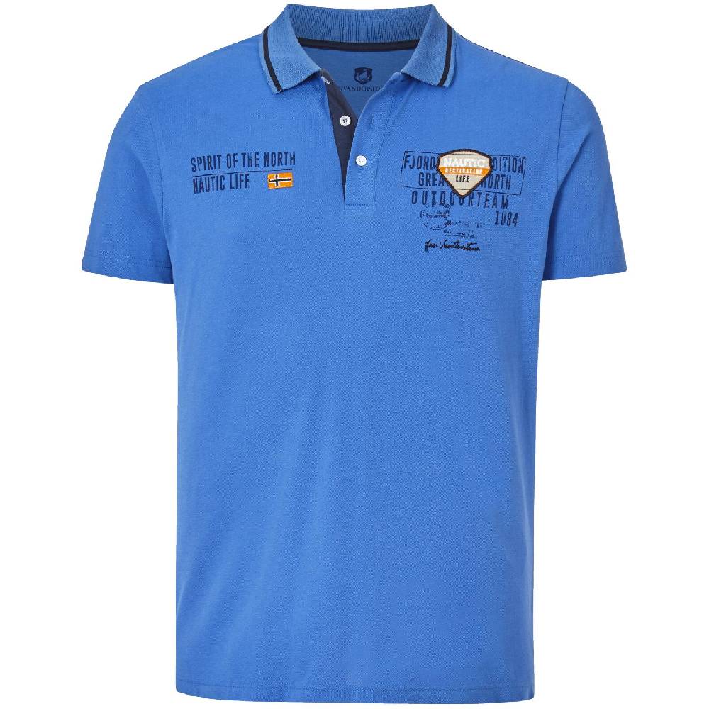 Jan Vanderstorm Poloshirt HALLFRED blau