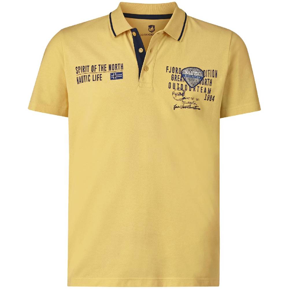 Jan Vanderstorm Poloshirt HALLFRED gelb