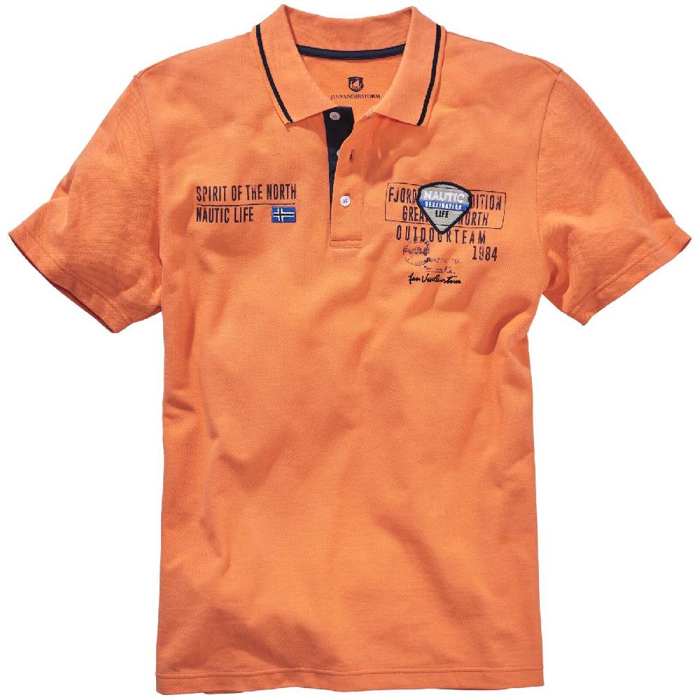 Jan Vanderstorm Poloshirt HALLFRED Orange