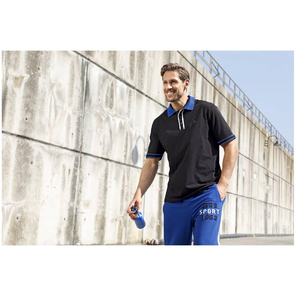 Jan Vanderstorm Poloshirt ISFRIED Schwarz