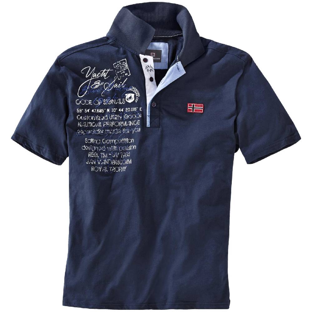 Jan Vanderstorm Poloshirt JANO Dunkelblau