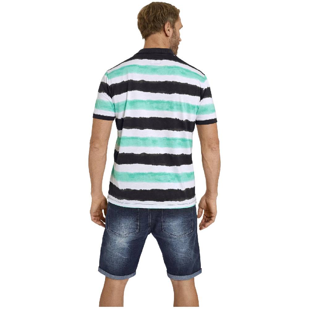 Jan Vanderstorm Poloshirt KARI Türkis Gestreift