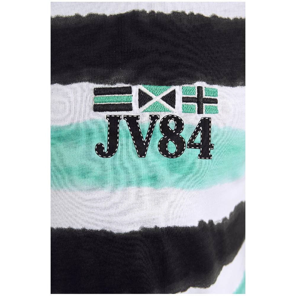 Jan Vanderstorm Poloshirt KARI Türkis Gestreift