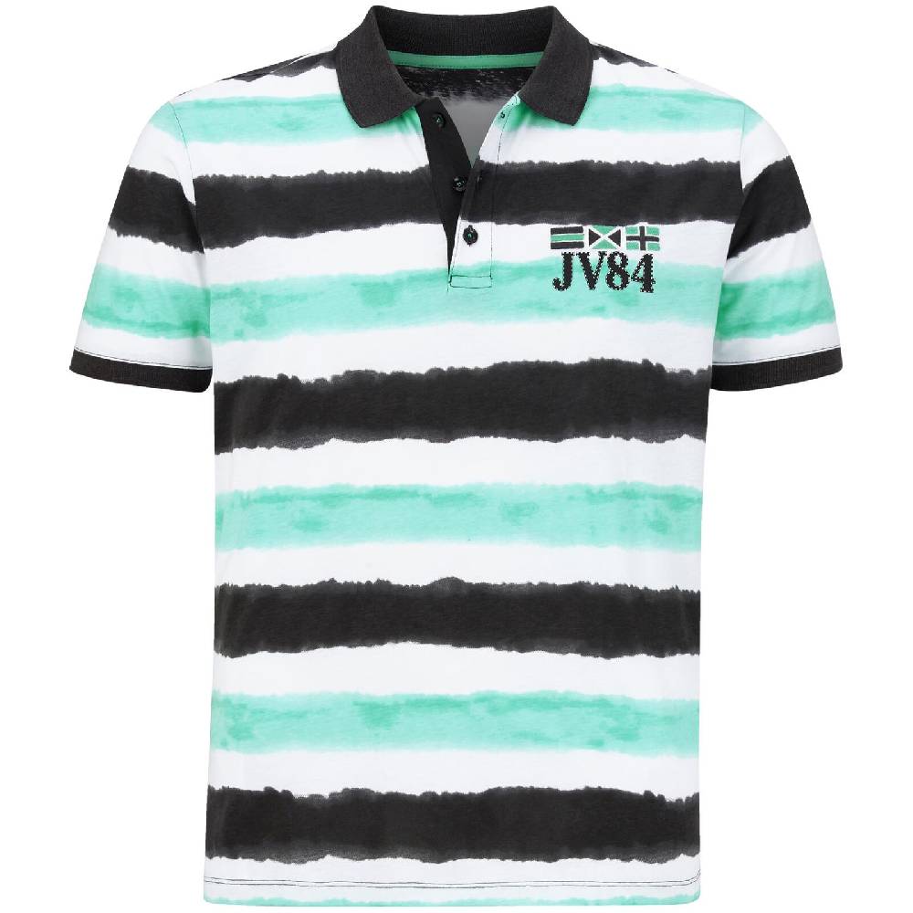 Jan Vanderstorm Poloshirt KARI türkis gestreift