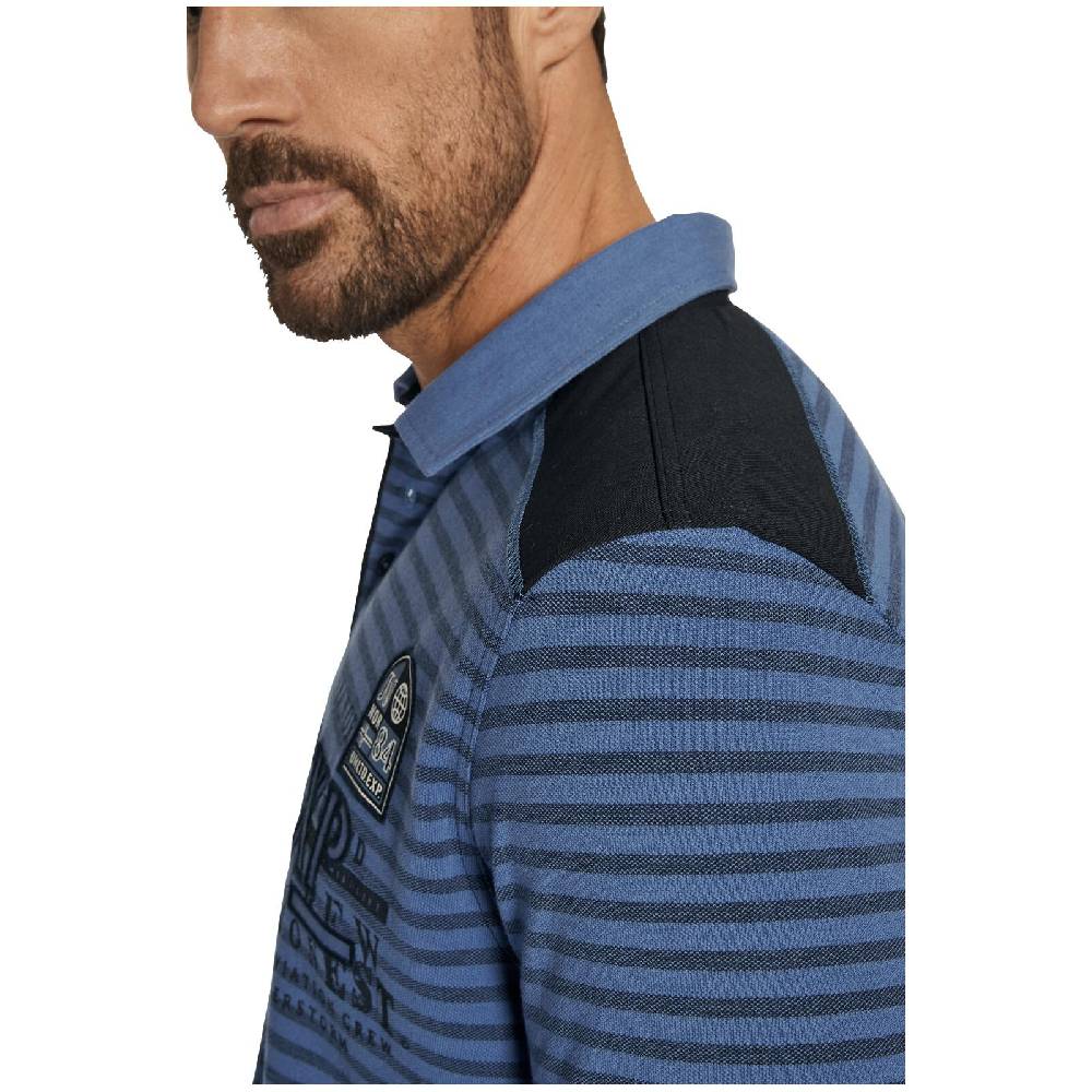 Jan Vanderstorm Poloshirt KUIBERT Blau Gestreift