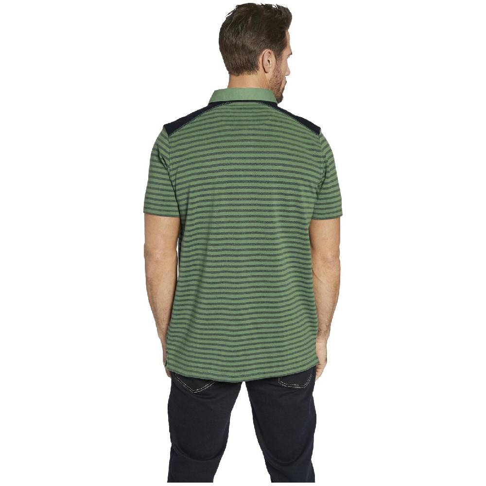 Jan Vanderstorm Poloshirt KUIBERT Oliv Gestreift