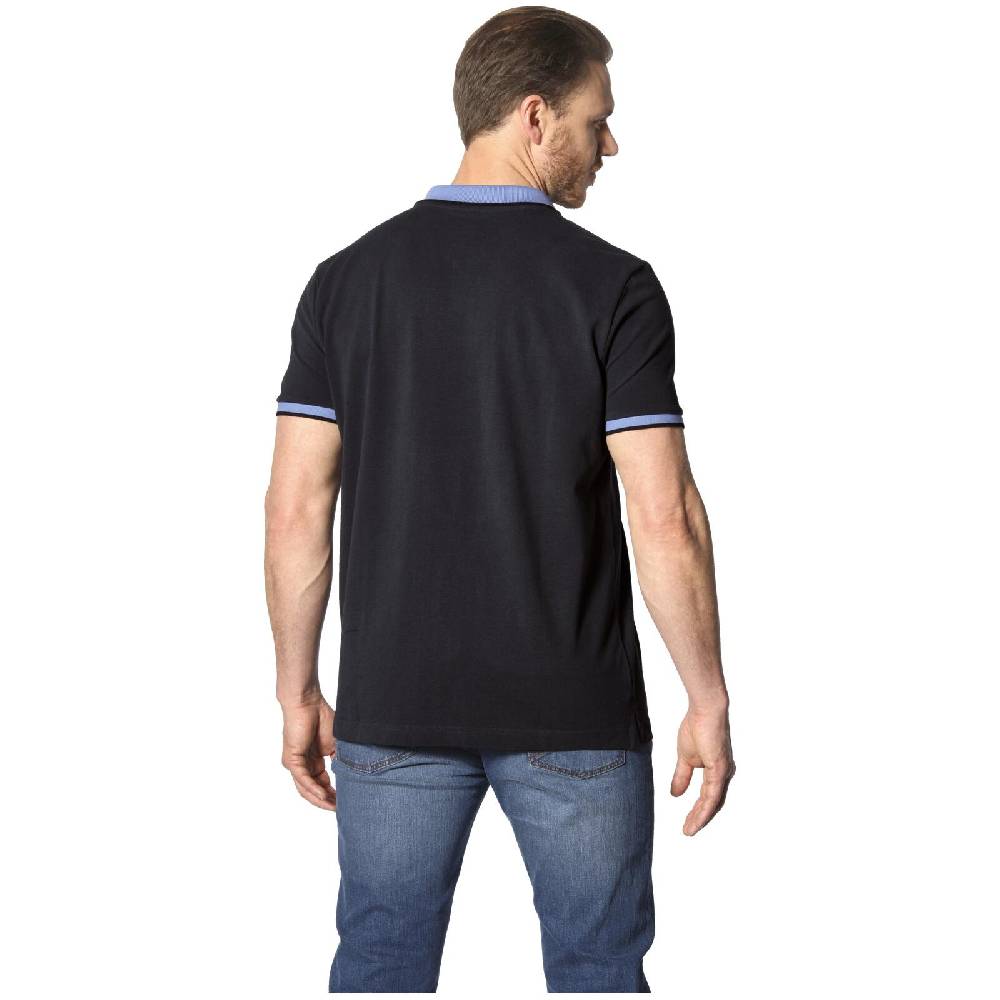 Jan Vanderstorm Poloshirt LAVRANS Schwarz Hellblau