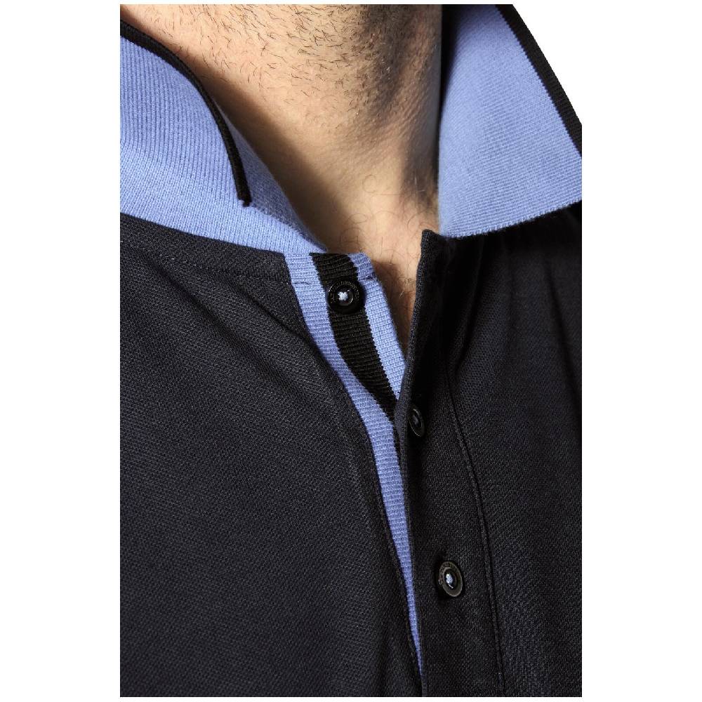 Jan Vanderstorm Poloshirt LAVRANS Schwarz Hellblau