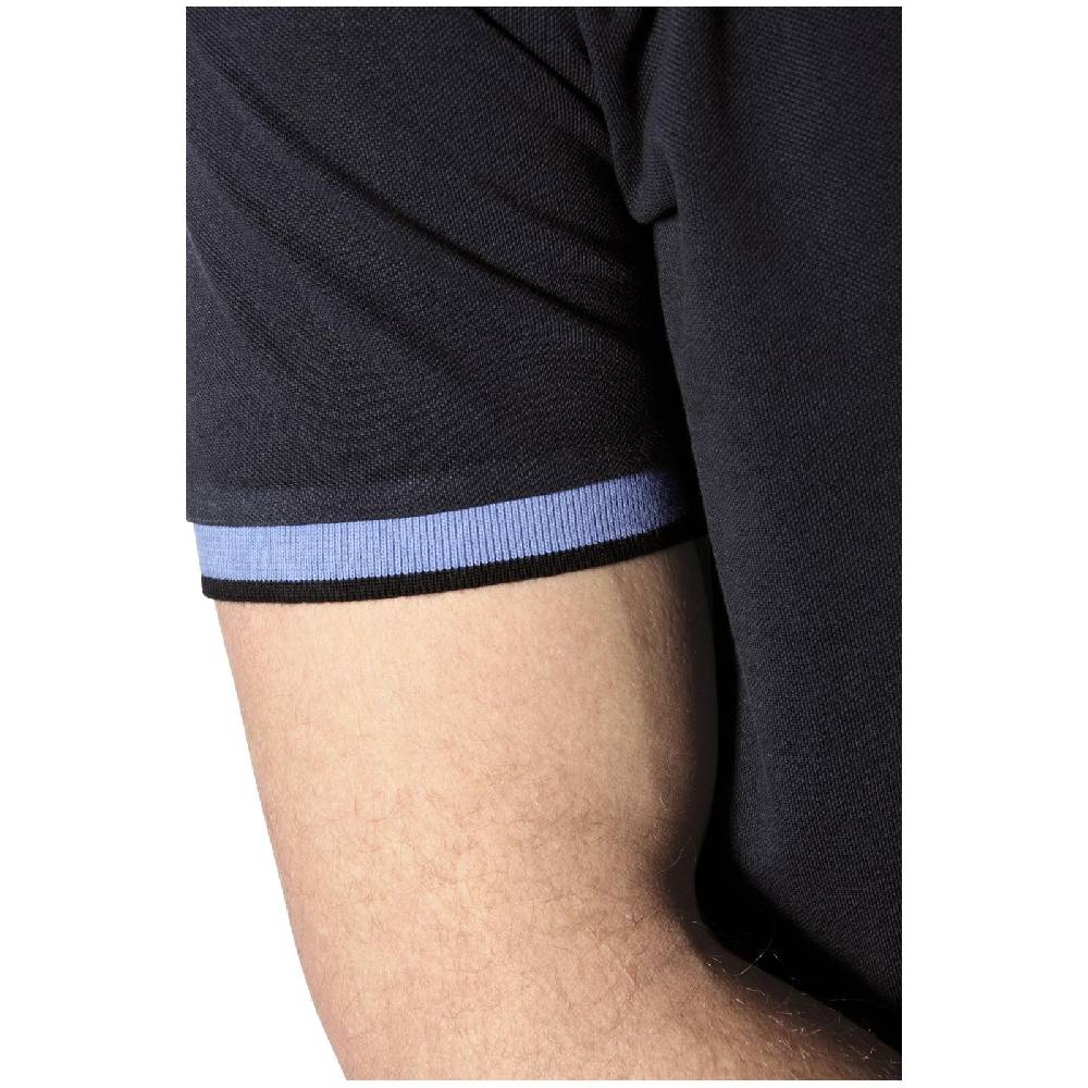 Jan Vanderstorm Poloshirt LAVRANS Schwarz Hellblau