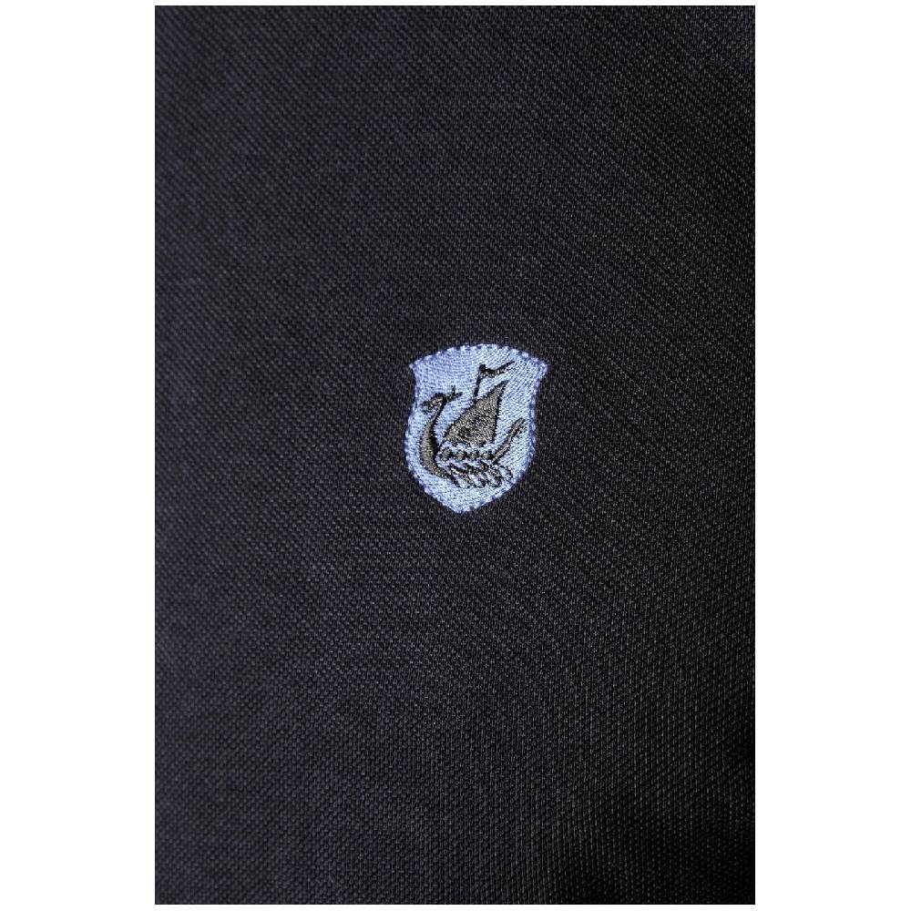 Jan Vanderstorm Poloshirt LAVRANS Schwarz Hellblau
