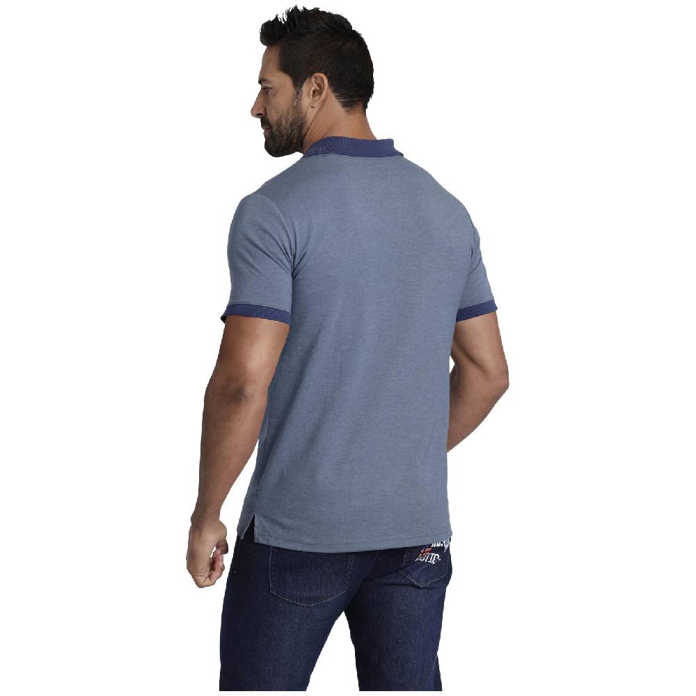 Jan Vanderstorm Poloshirt LUITGER Blau Melange