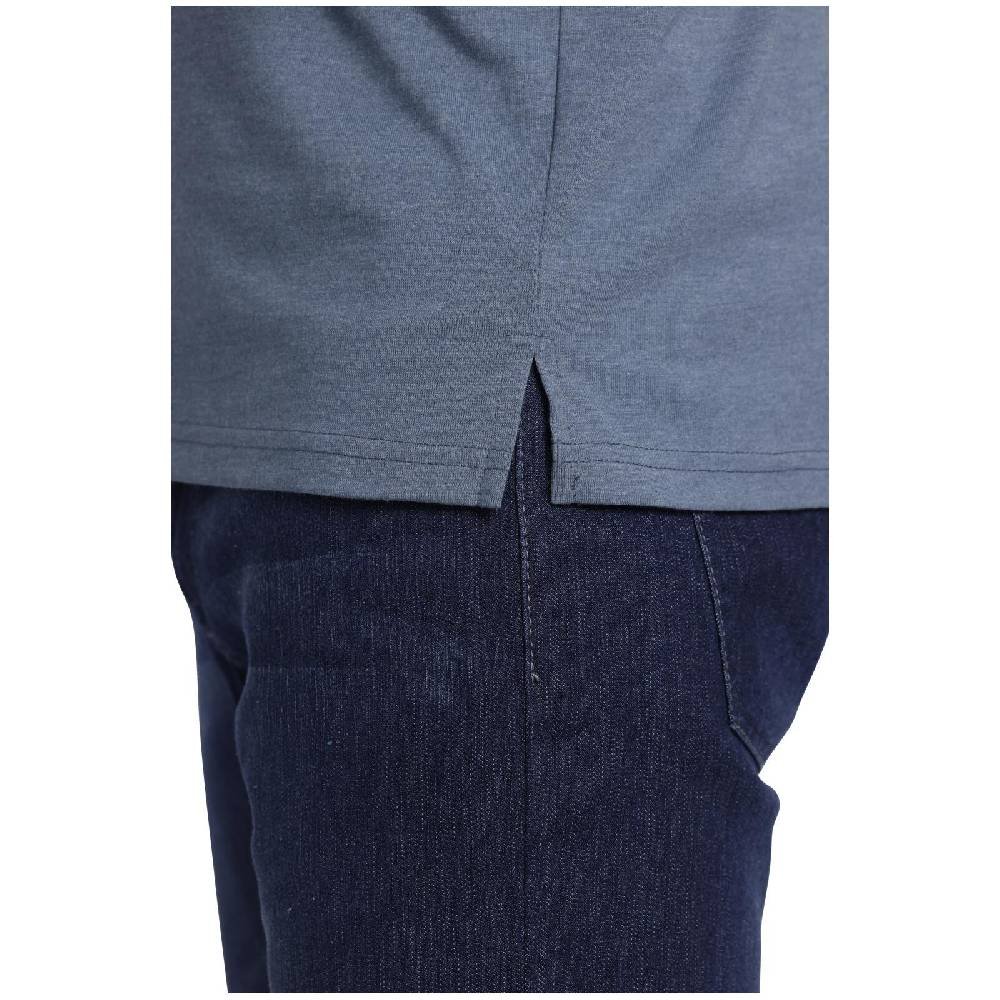 Jan Vanderstorm Poloshirt LUITGER Blau Melange