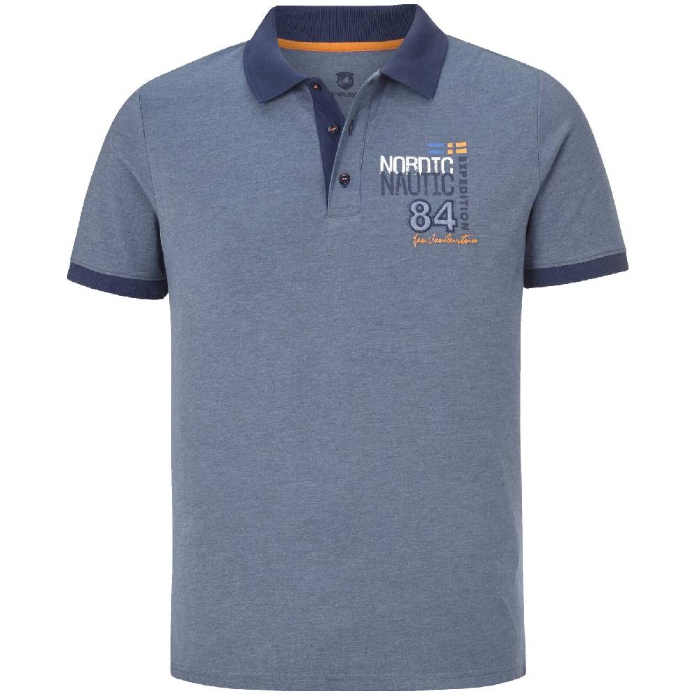 Jan Vanderstorm Poloshirt LUITGER blau melange