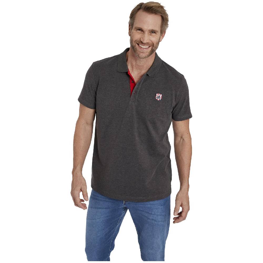 Jan Vanderstorm Poloshirt NISSE Dunkelgrau Melange