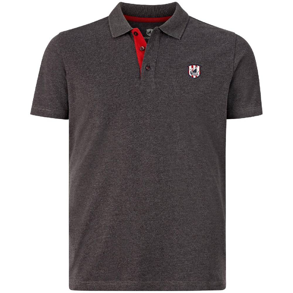 Jan Vanderstorm Poloshirt NISSE dunkelgrau melange