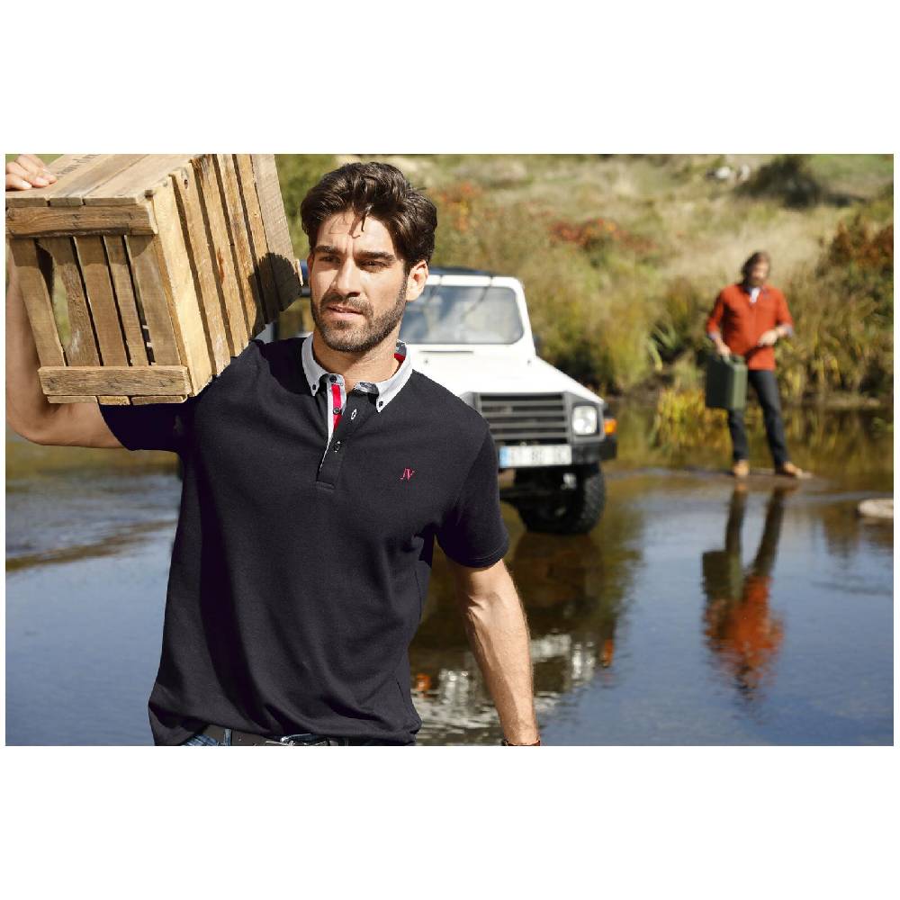 Jan Vanderstorm Poloshirt NJAL Schwarz