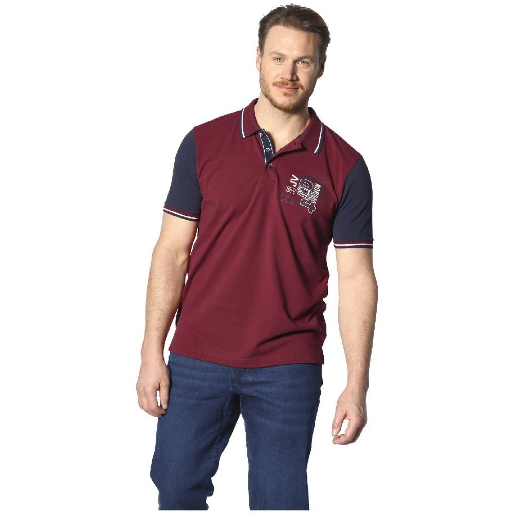 Jan Vanderstorm Poloshirt OLEJORN Dunkelrot