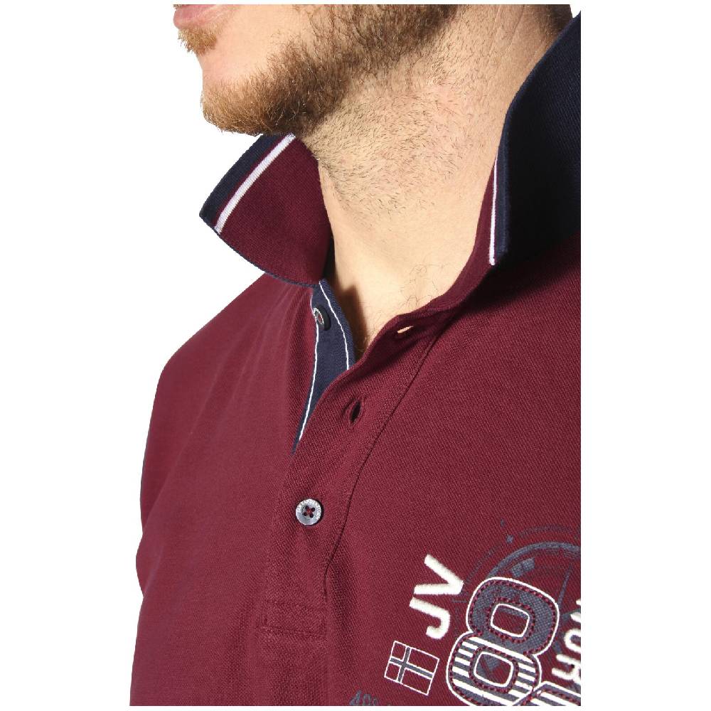 Jan Vanderstorm Poloshirt OLEJORN Dunkelrot