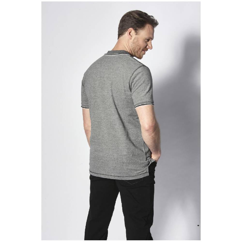 Jan Vanderstorm Poloshirt RIGHER Schwarz Melange