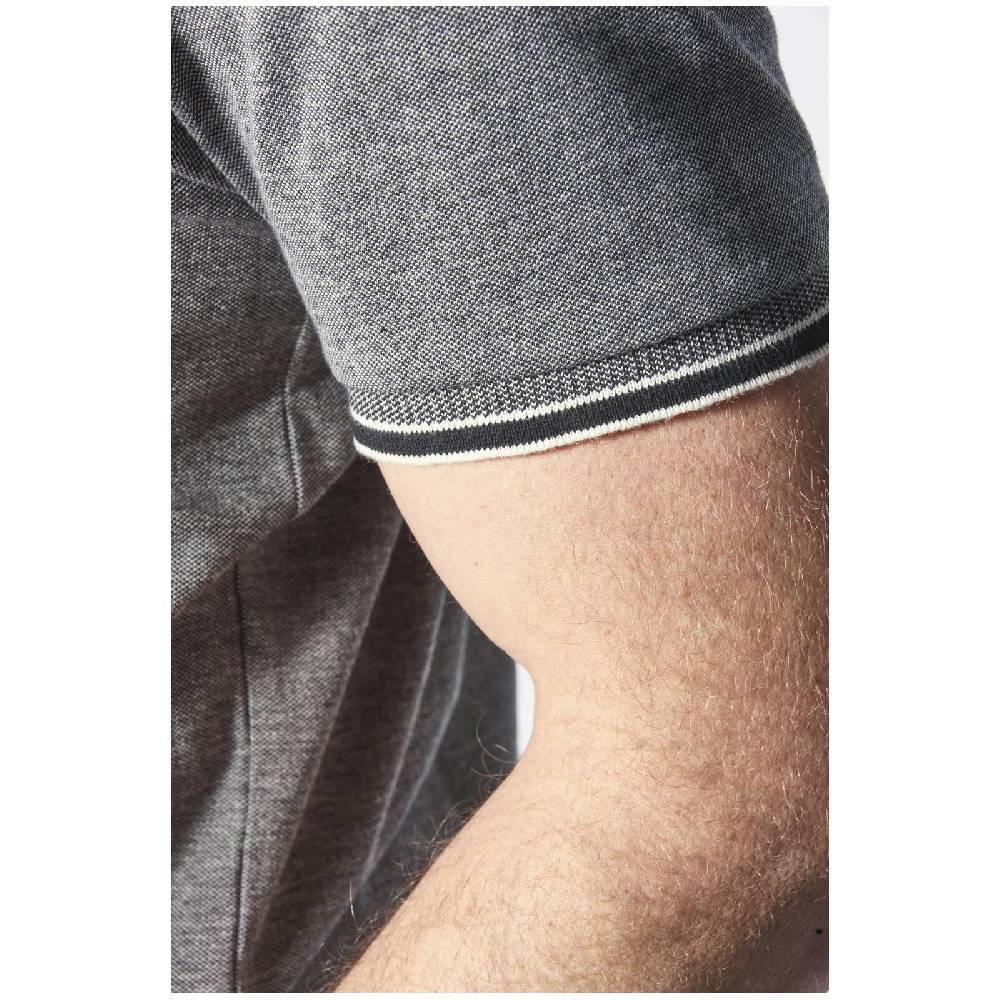 Jan Vanderstorm Poloshirt RIGHER Schwarz Melange