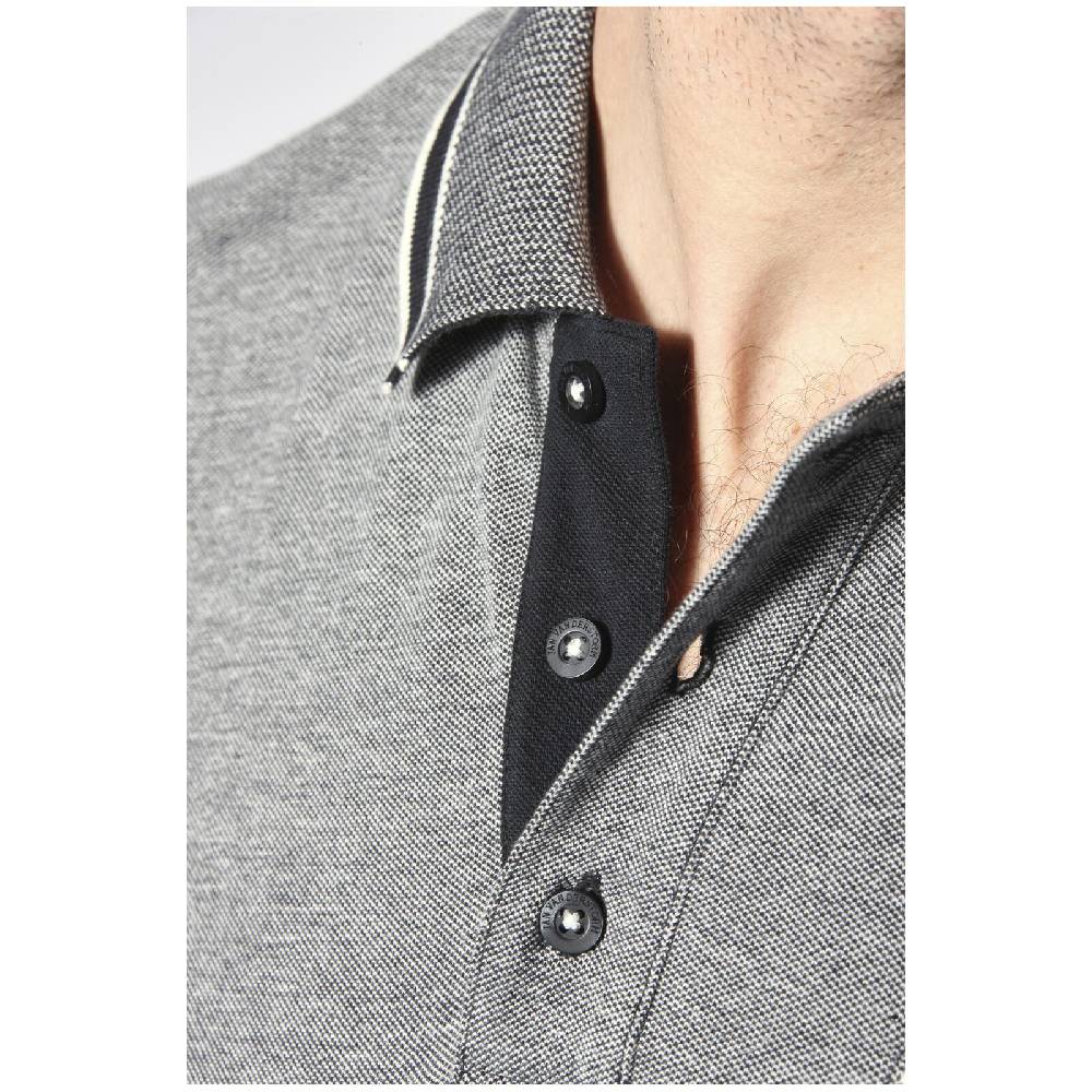 Jan Vanderstorm Poloshirt RIGHER Schwarz Melange