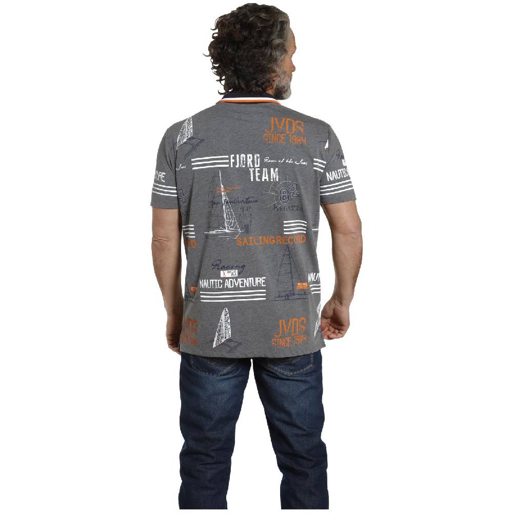 Jan Vanderstorm Poloshirt SIGURDUR Grau Melange