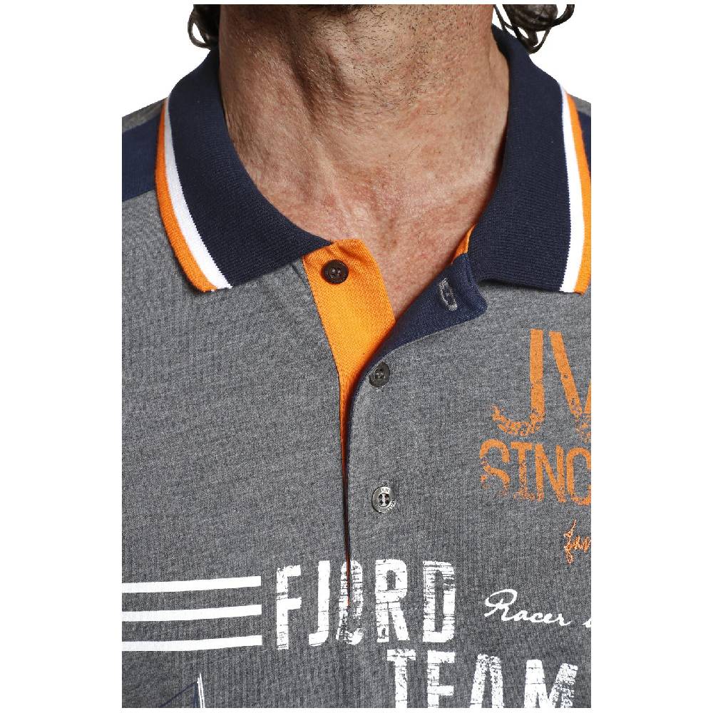 Jan Vanderstorm Poloshirt SIGURDUR Grau Melange