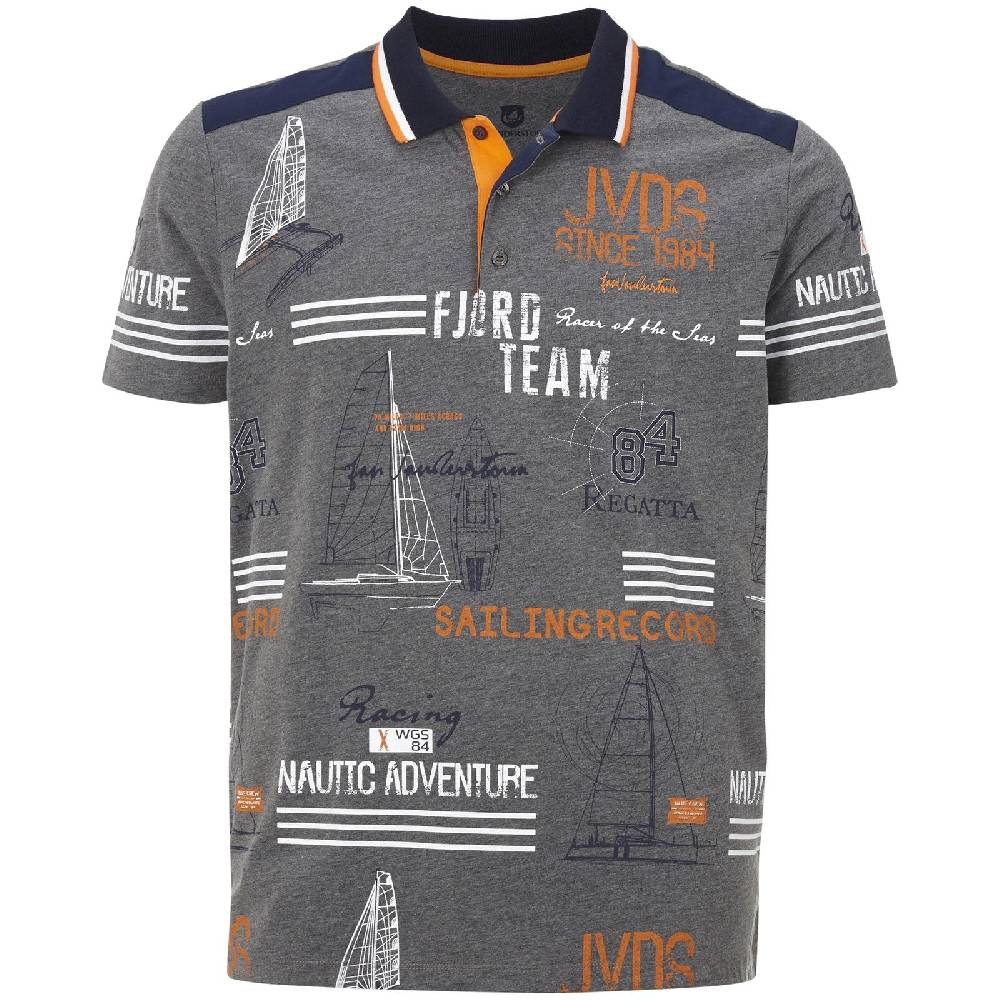 Jan Vanderstorm Poloshirt SIGURDUR grau melange