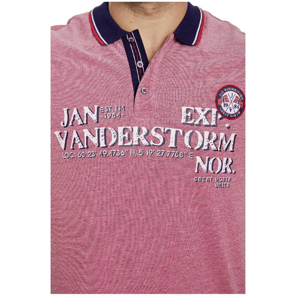 Jan Vanderstorm Poloshirt VIGGO Rot Melange